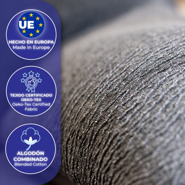 BLUZIMAN® Funda Sofa 2 Plazas Ajustable Hecha en España 100%, Fundas Sofá Elastica De Calidad, Cubre Capa Sofá 2 Lugares Cobertor Sofa Cover - Imagen 4