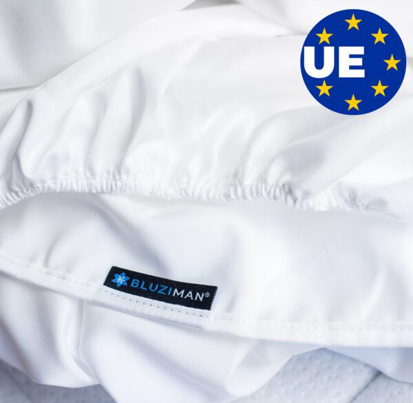 BLUZIMAN® - Sabana Bajera 150x200 Premium 400 Hilos Hecho en España, Lujoso Satén 100% Algodon Natural Peinado Virgen de Fibra Larga, Sábana Bajera Ajustable