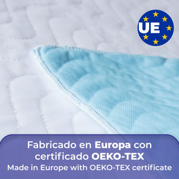 BLUZIMAN® Empapadores Cama Adultos, Empapadores Bebe Lavables Hecho en España, Protector Cama Certificado Oeko Tex Capa Seguridad Impermeable, Salvacamas Súper Absorbentes (1 Unidad) - Imagen 2