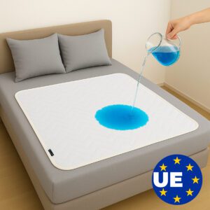 BLUZIMAN® Empapadores Cama Adultos, Empapadores Bebe Lavables Hecho en España, Protector Cama Certificado Oeko Tex Capa Seguridad Impermeable, Salvacamas Súper Absorbentes (1 Unidad)